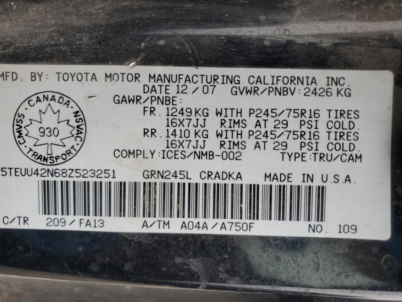 2008 Toyota Tacoma - Image 13
