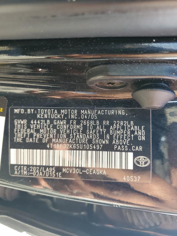 2005 Toyota Camry Le VIN: 4T1BF32K65U105497 Lot: 50444505