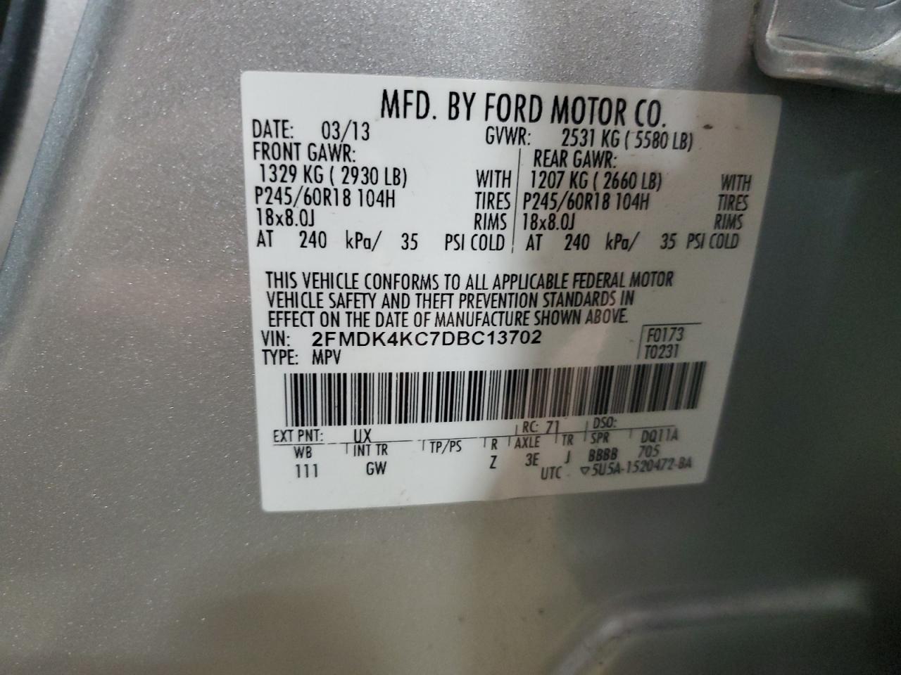 2013 Ford Edge - Image 14