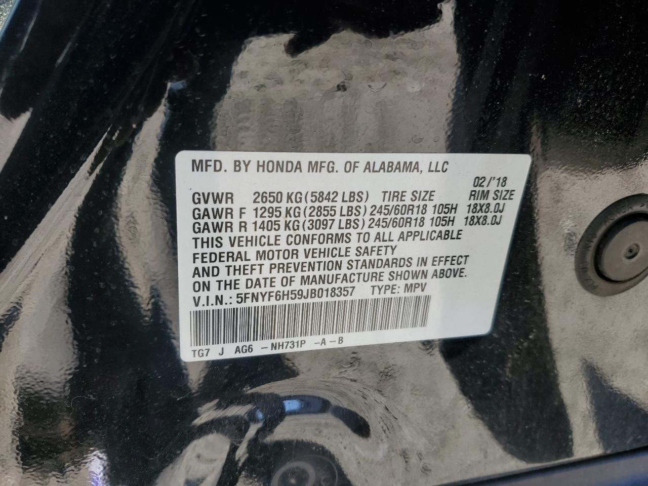 2018 Honda Pilot - Image 12