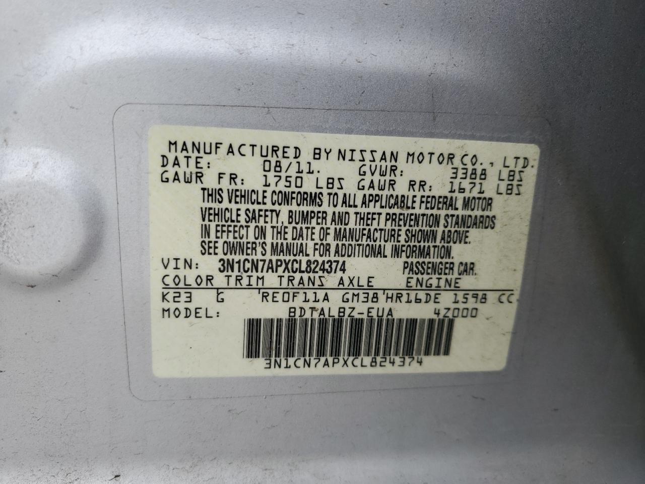 2012 Nissan Versa - Image 14
