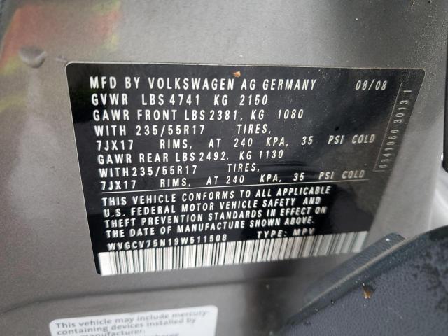 2009 VOLKSWAGEN TIGUAN S