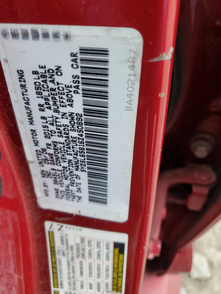 2006 Pontiac Vibe VIN: 5Y2SL65816Z450892 Lot: 49228365