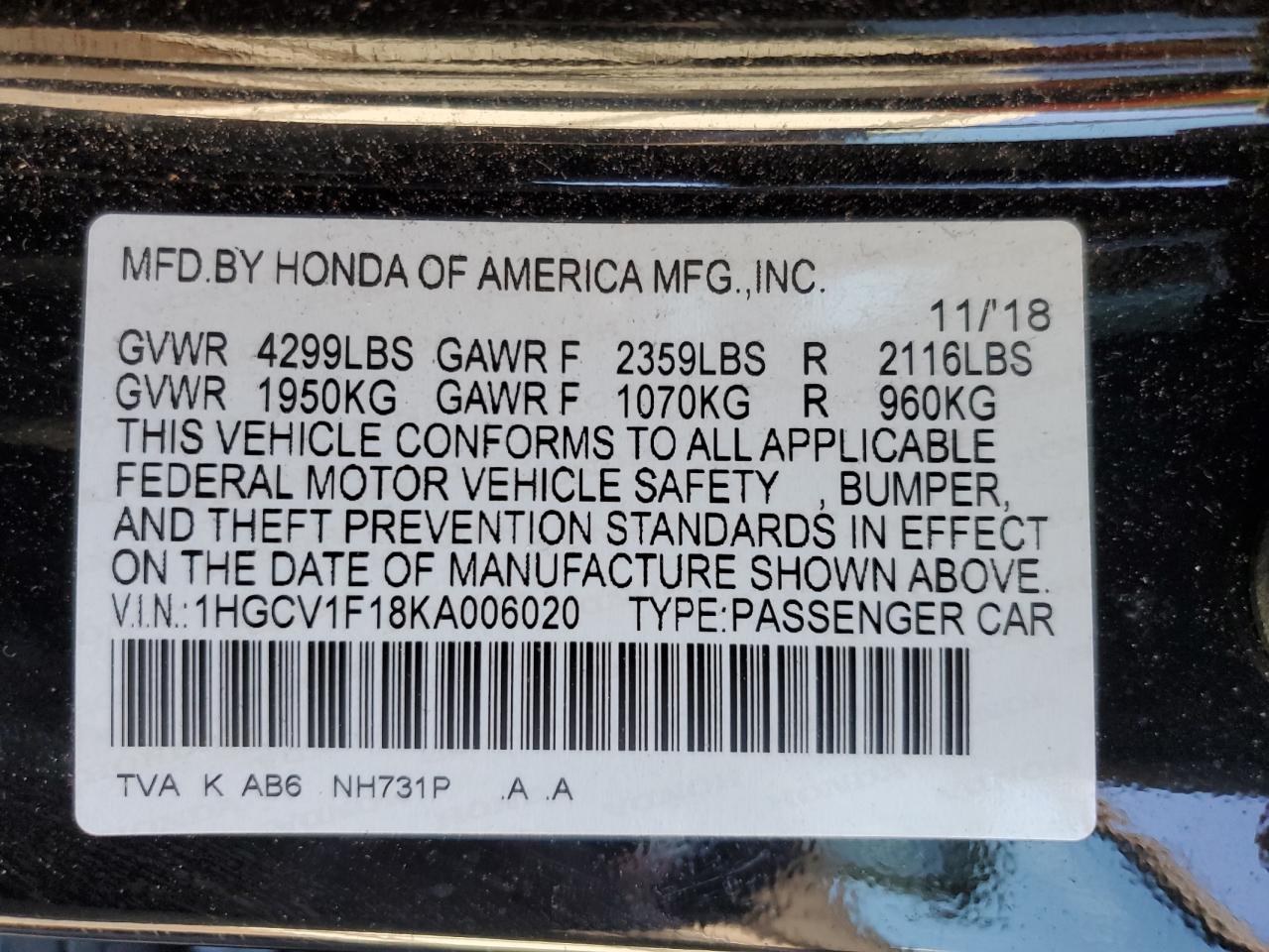 2019 Honda Accord - Image 14