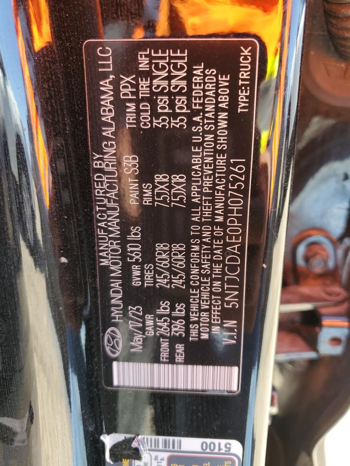 2023 Hyundai Santa Cruz Sel VIN: 5NTJCDAE0PH075261 Lot: 47787225