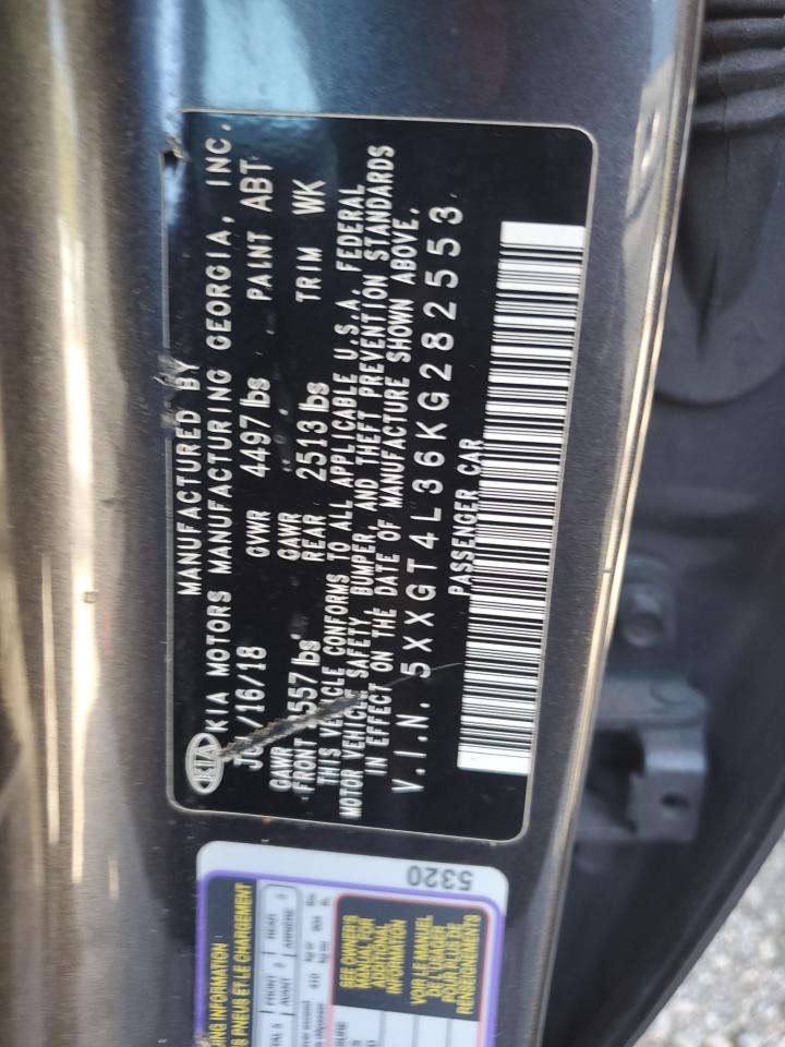 2019 Kia Optima Lx VIN: 5XXGT4L36KG282553 Lot: 49487955