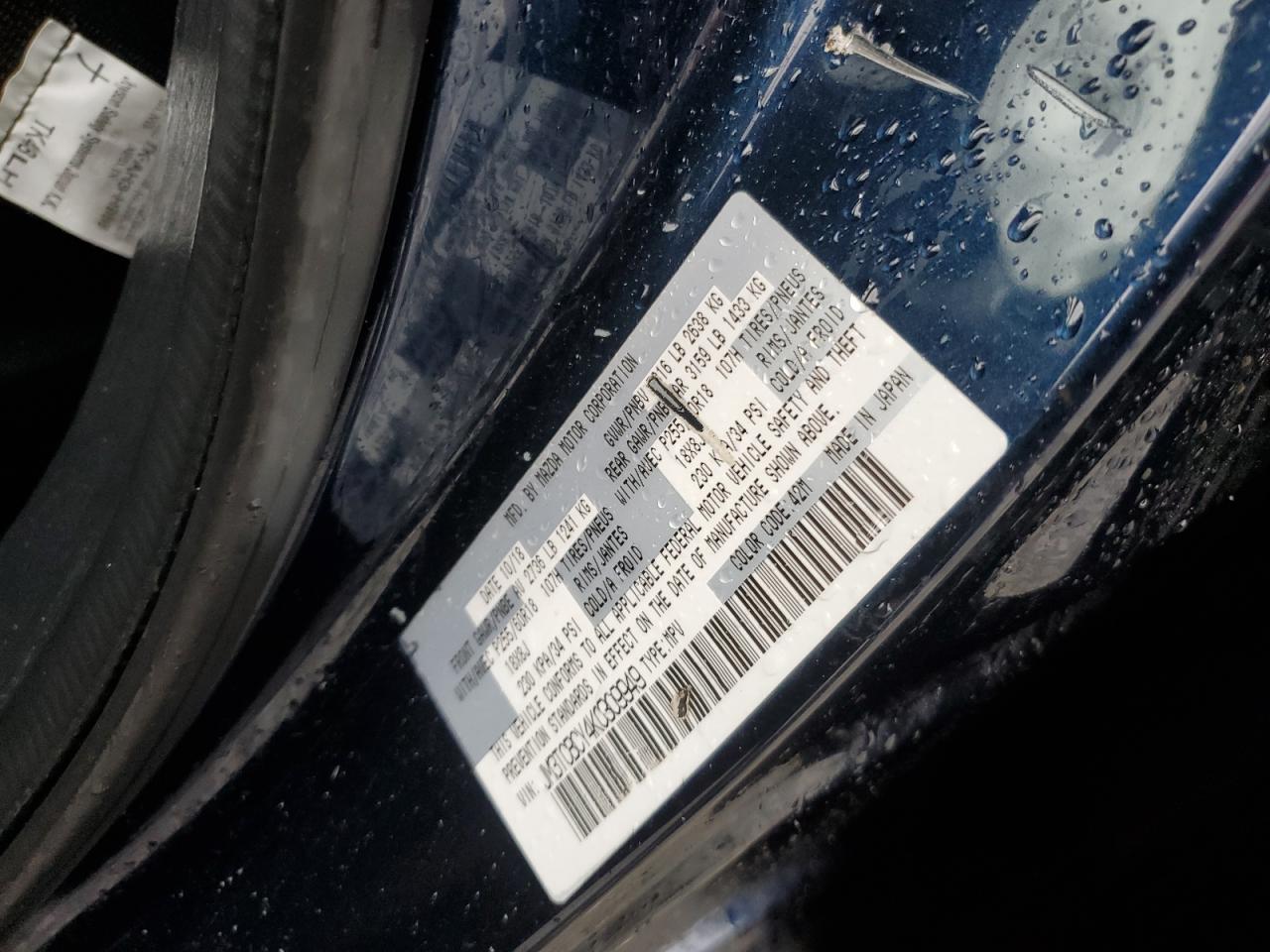 2019 Mazda Cx-9 Touring VIN: JM3TCBCY4K0309949 Lot: 50247995