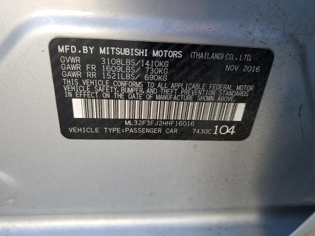 2017 Mitsubishi Mirage - Image 12
