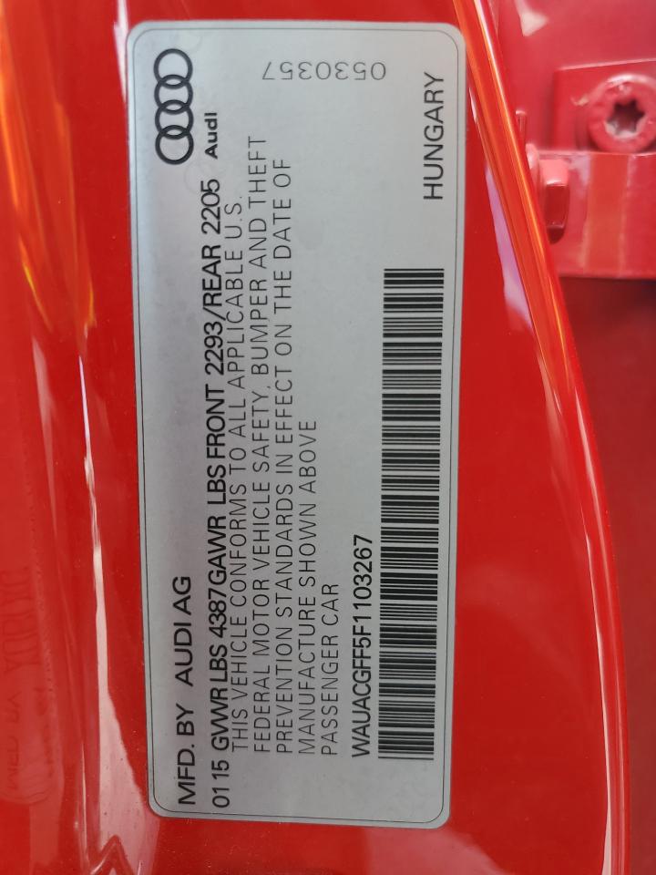 2015 Audi A3 Premium VIN: WAUACGFF5F1103267 Lot: 50739555