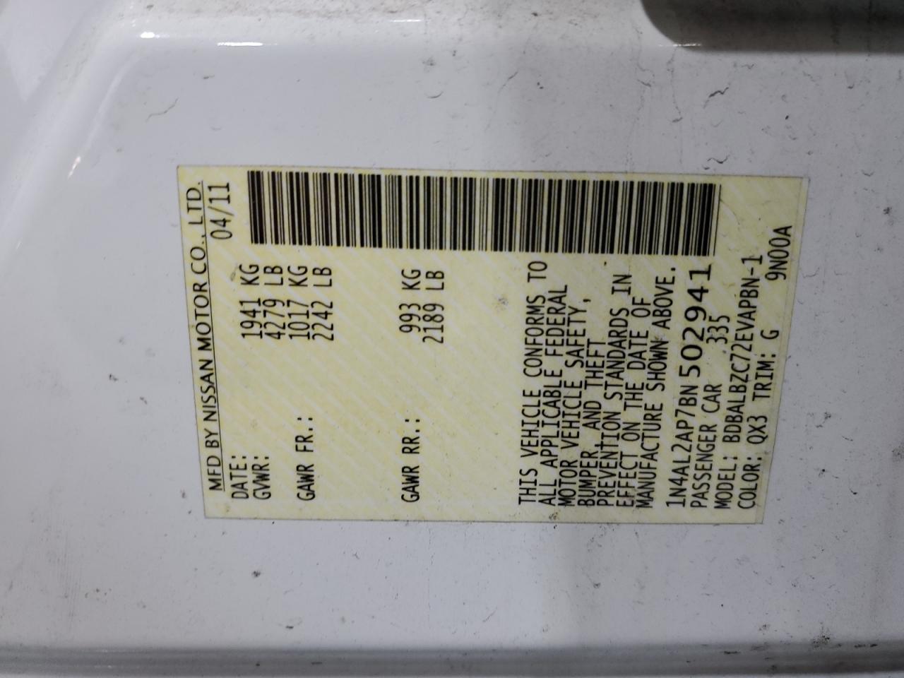 2011 Nissan Altima - Image 12