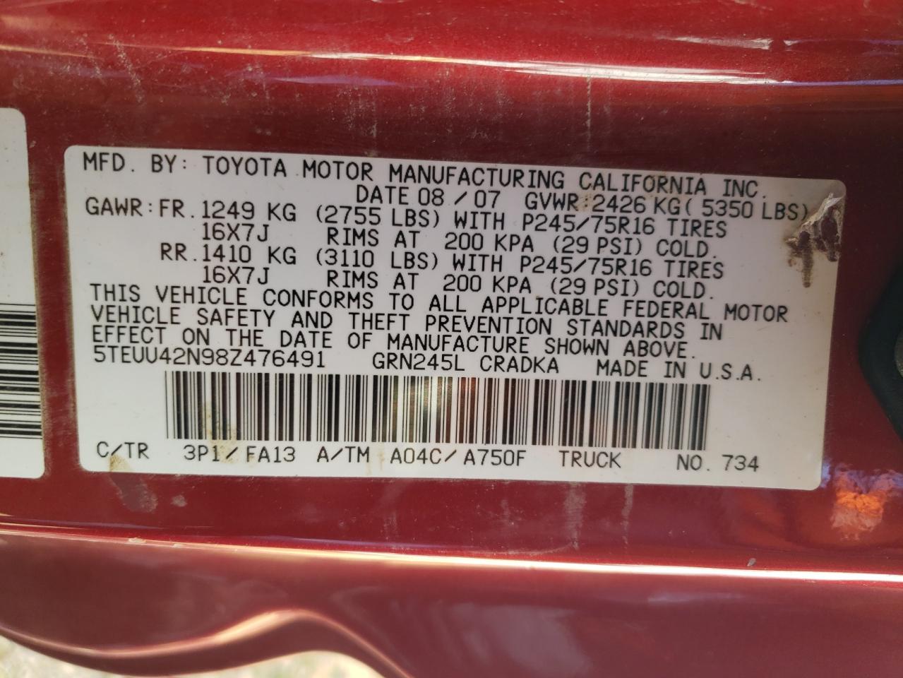 2008 Toyota Tacoma - Image 12