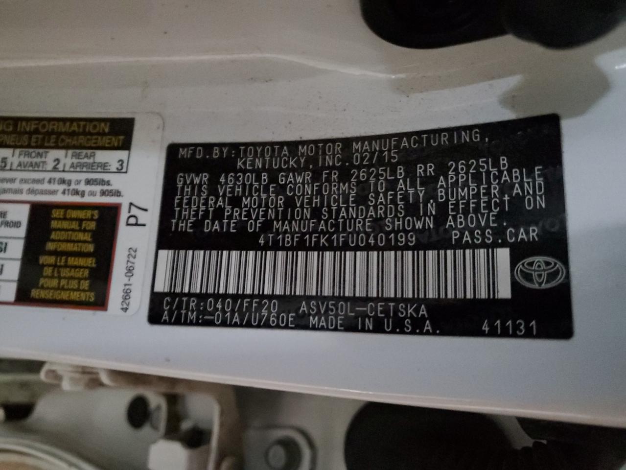 2015 Toyota Camry - Image 12