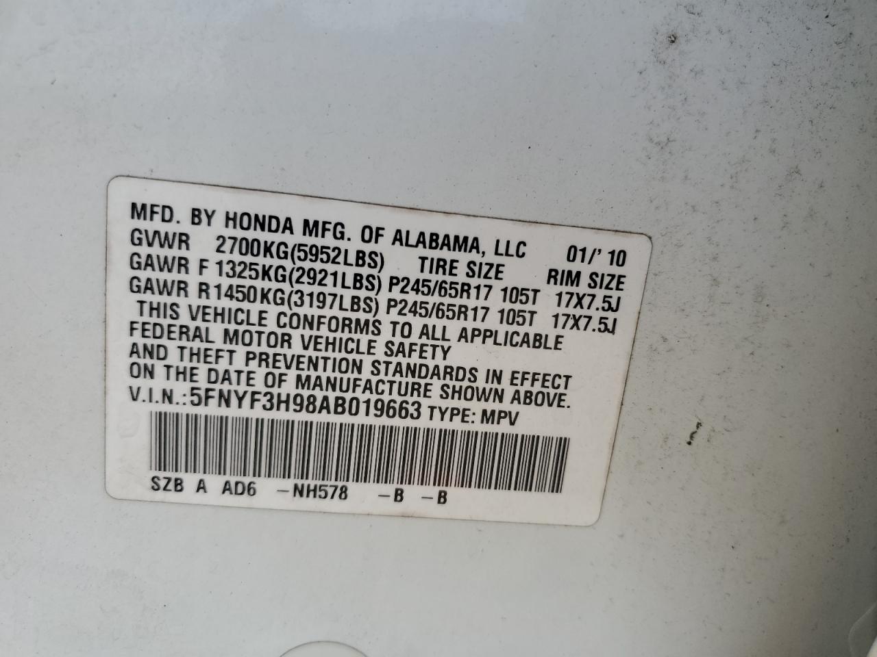 2010 Honda Pilot - Image 13