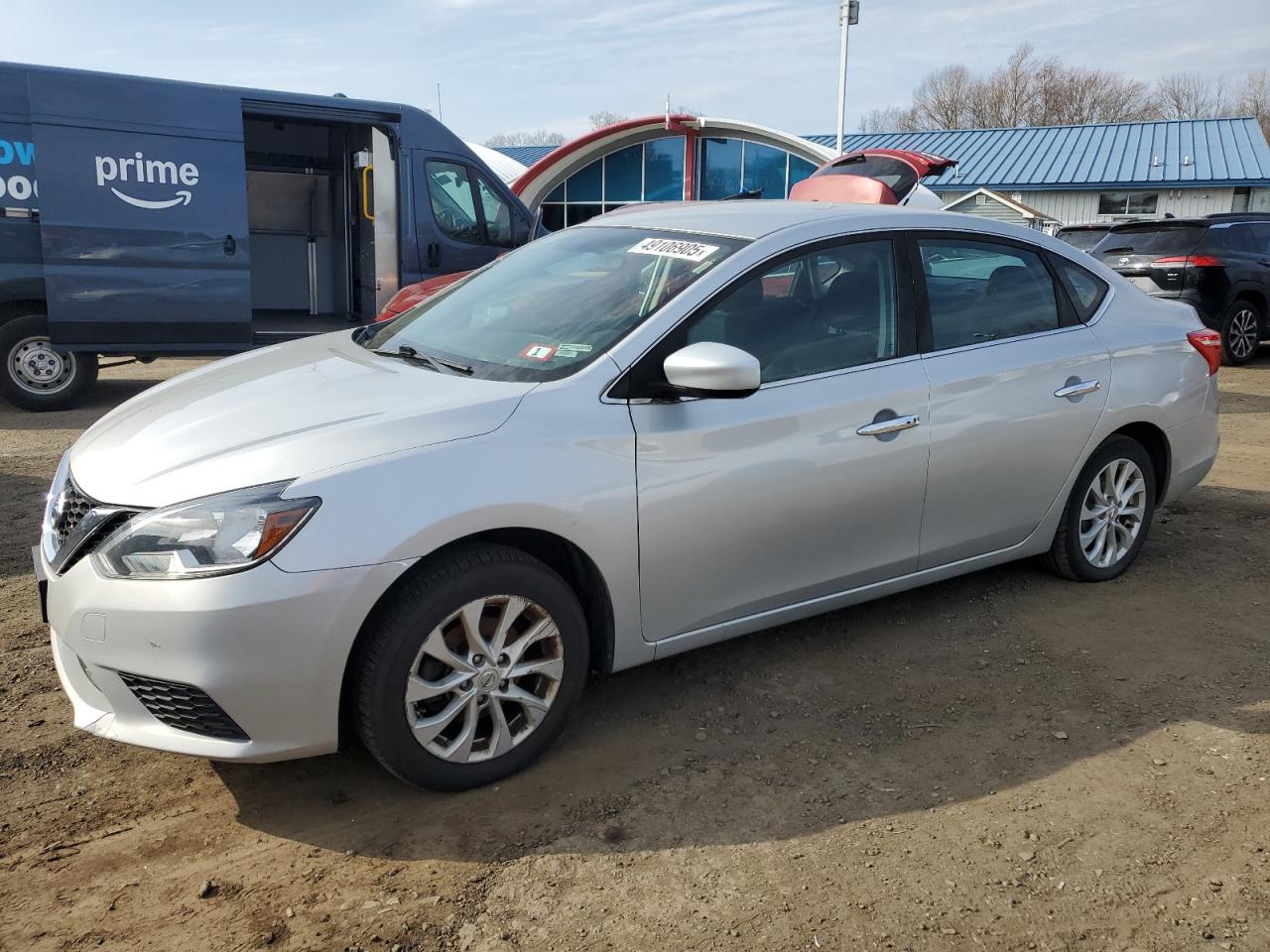 2019 NISSAN SENTRA SILVER VIN: 3N1AB7AP6KL613638