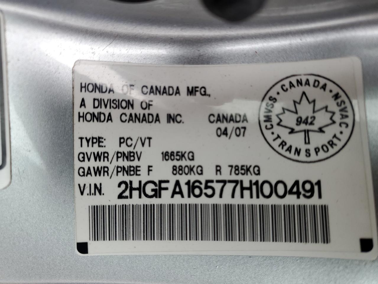 2007 Honda Civic - Image 12