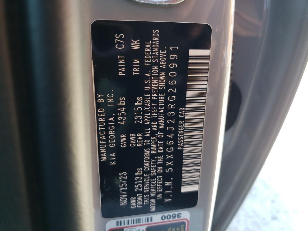 2024 Kia K5 Gt Line VIN: 5XXG64J23RG260991 Lot: 49393955