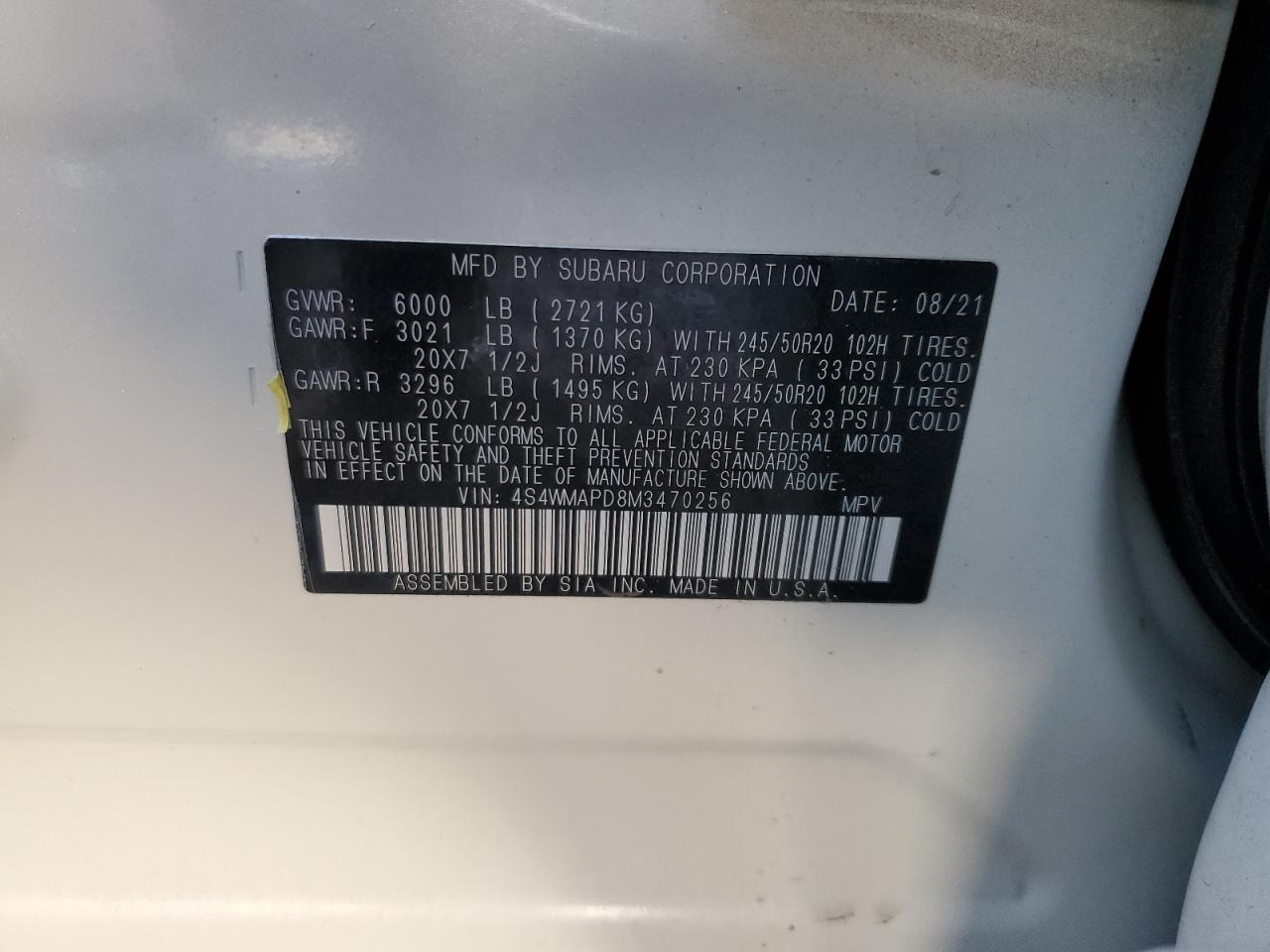 2021 Subaru Ascent - Image 15