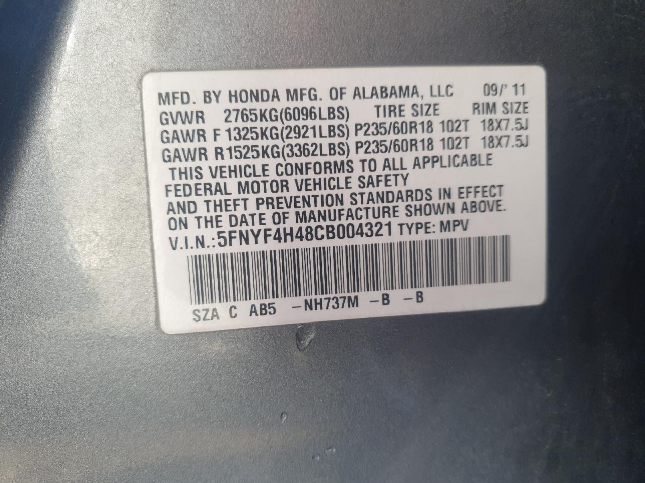 2012 Honda Pilot - Image 15