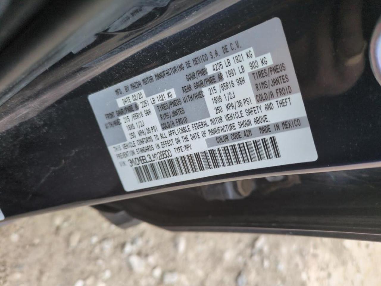 2020 Mazda Cx-30 VIN: 3MVDMBBL3LM128600 Lot: 50074835