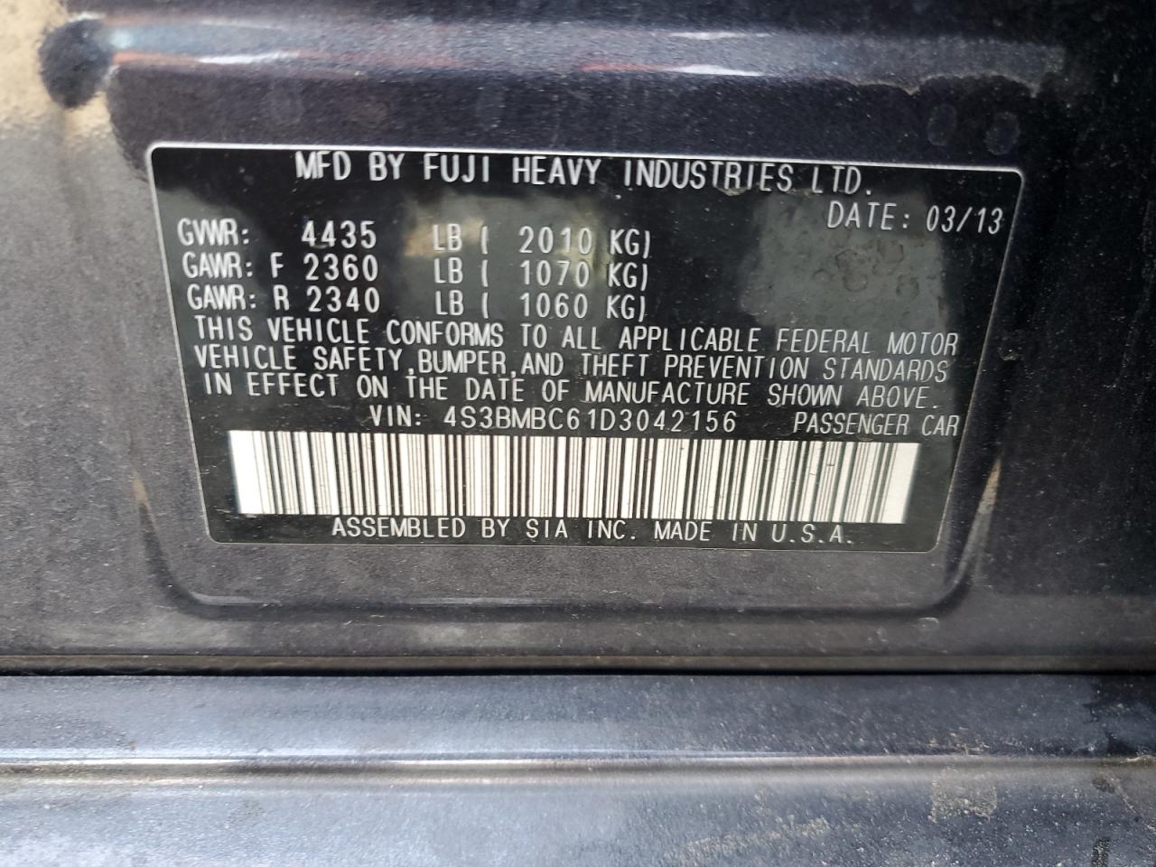 2013 Subaru Legacy - Image 14