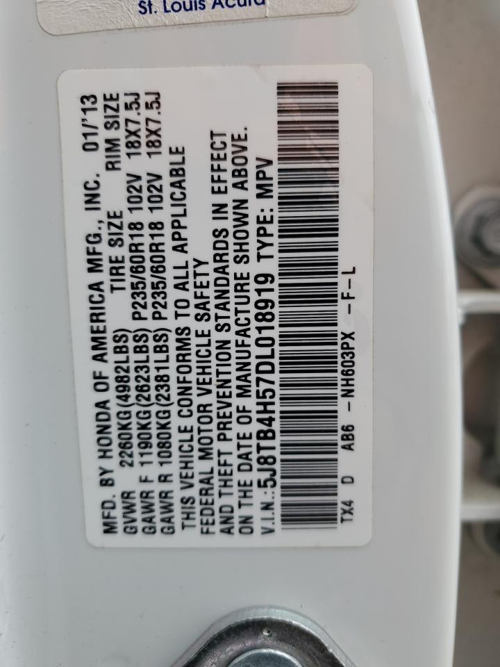 2013 Acura Rdx Technology VIN: 5J8TB4H57DL018919 Lot: 50988515
