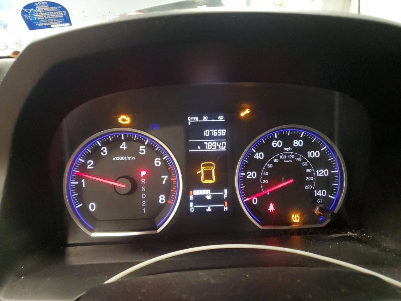 2008 Honda Cr-V Lx VIN: JHLRE48358C024130 Lot: 47822835