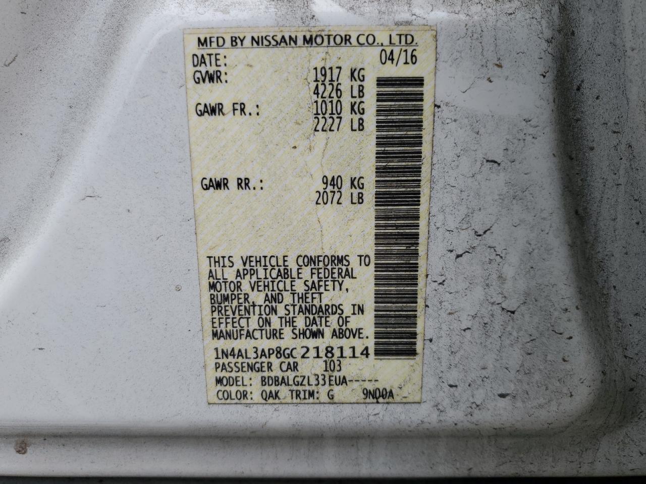 2016 Nissan Altima - Image 12