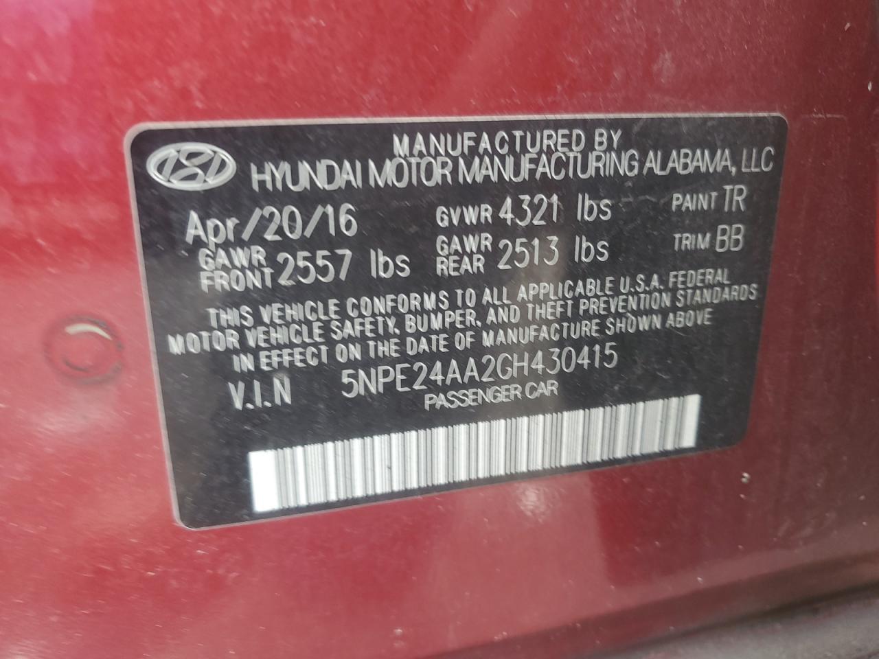 2016 Hyundai Sonata - Image 12
