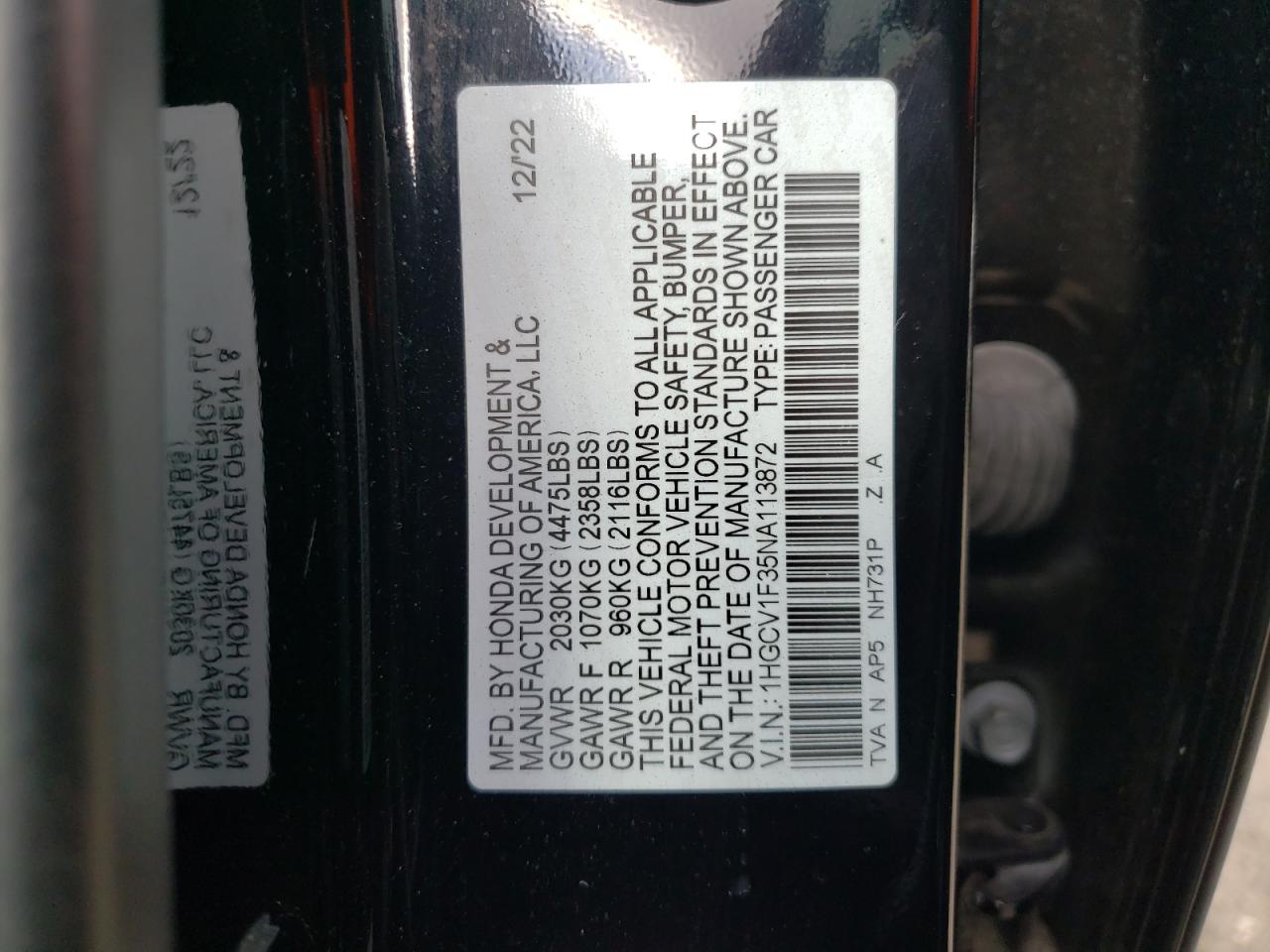 2022 Honda Accord - Image 12