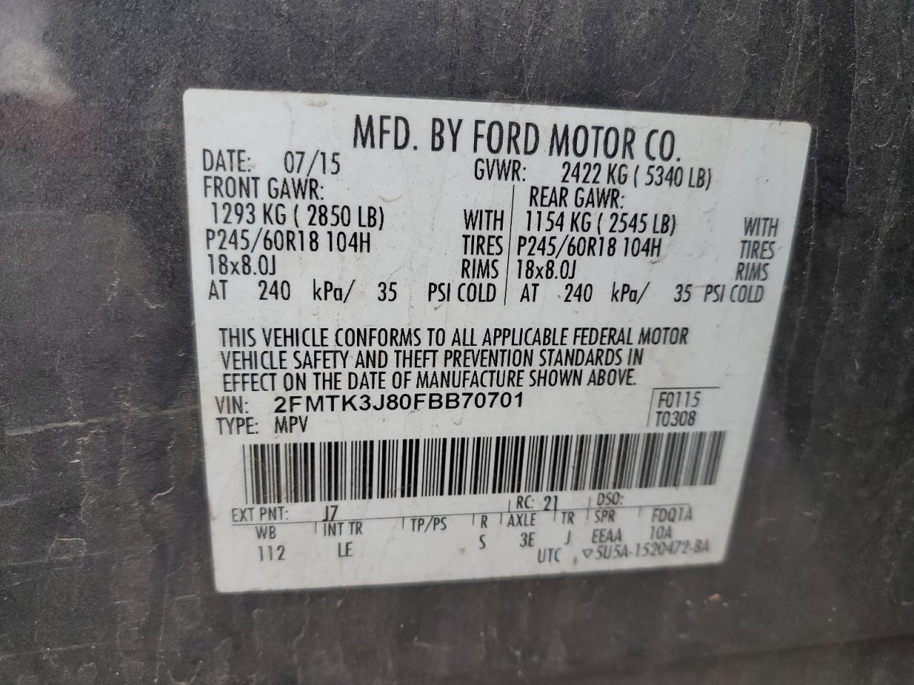 2015 Ford Edge - Image 14