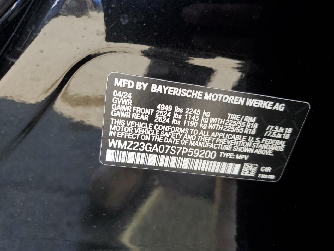 Hide VIN History Auto WMZ23GA07S7P59200 - MINI COOPER 2025