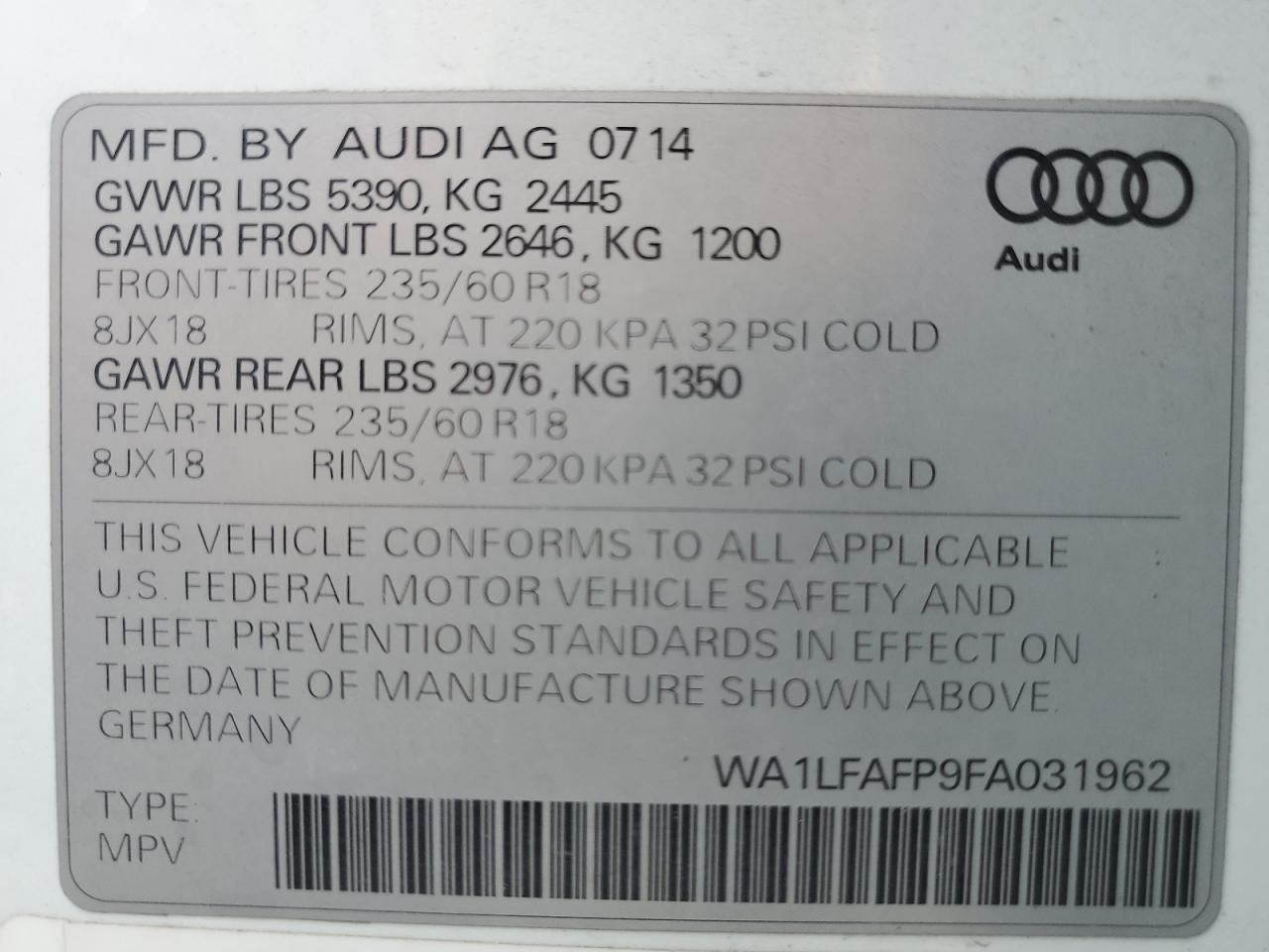 2015 Audi Q5 - Image 14