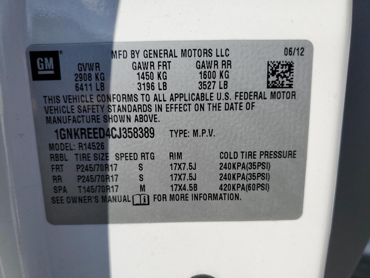 2012 Chevrolet Traverse - Image 14