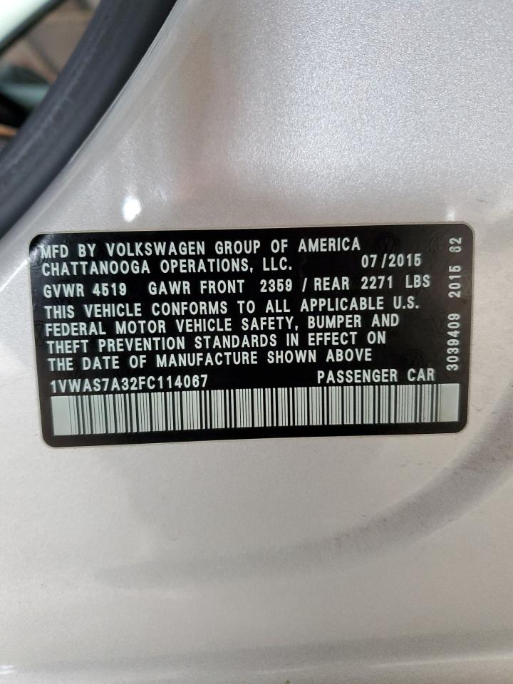 2015 Volkswagen Passat - Image 14