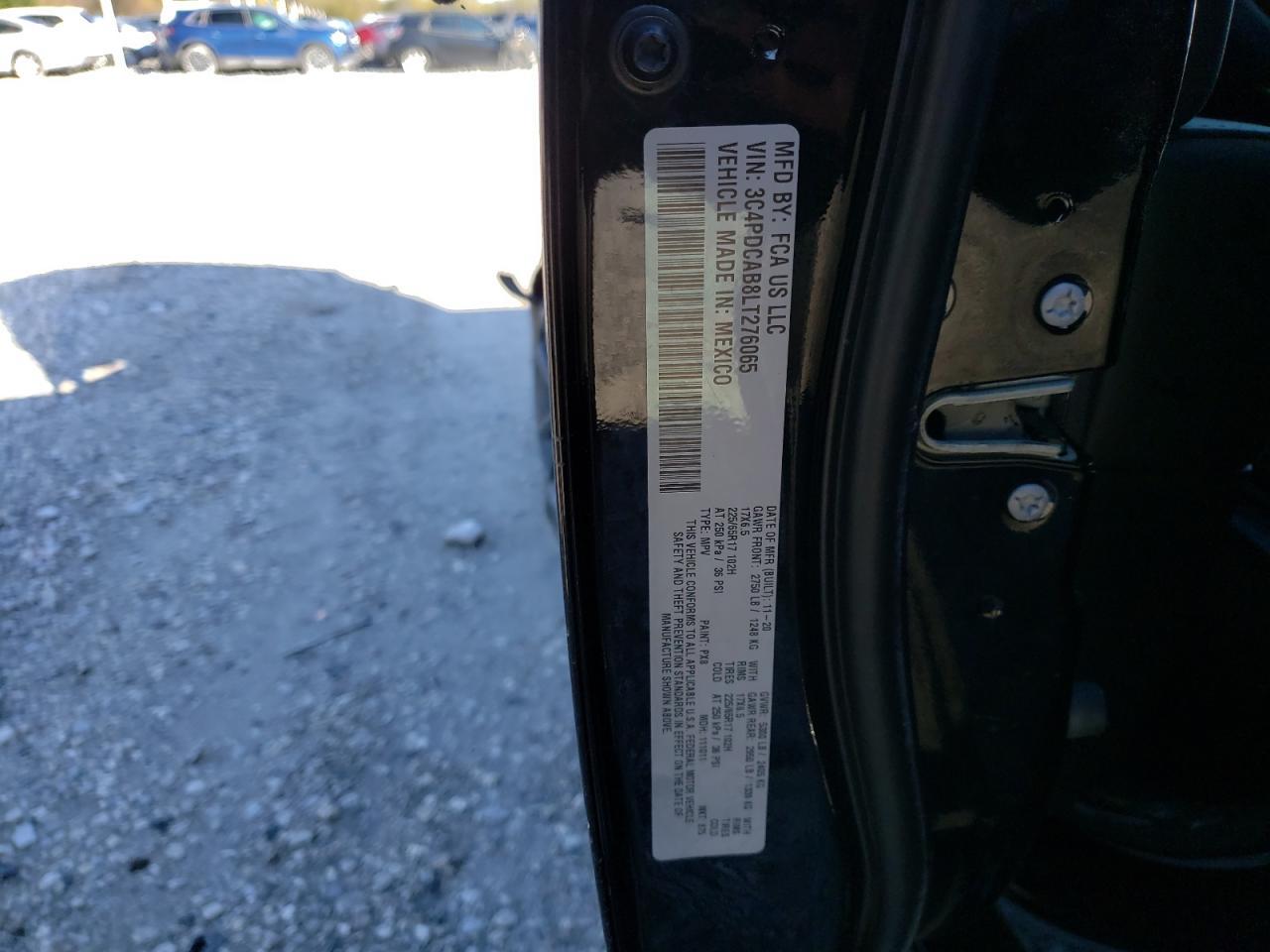 2020 Dodge Journey Se VIN: 3C4PDCAB8LT276065 Lot: 91284865