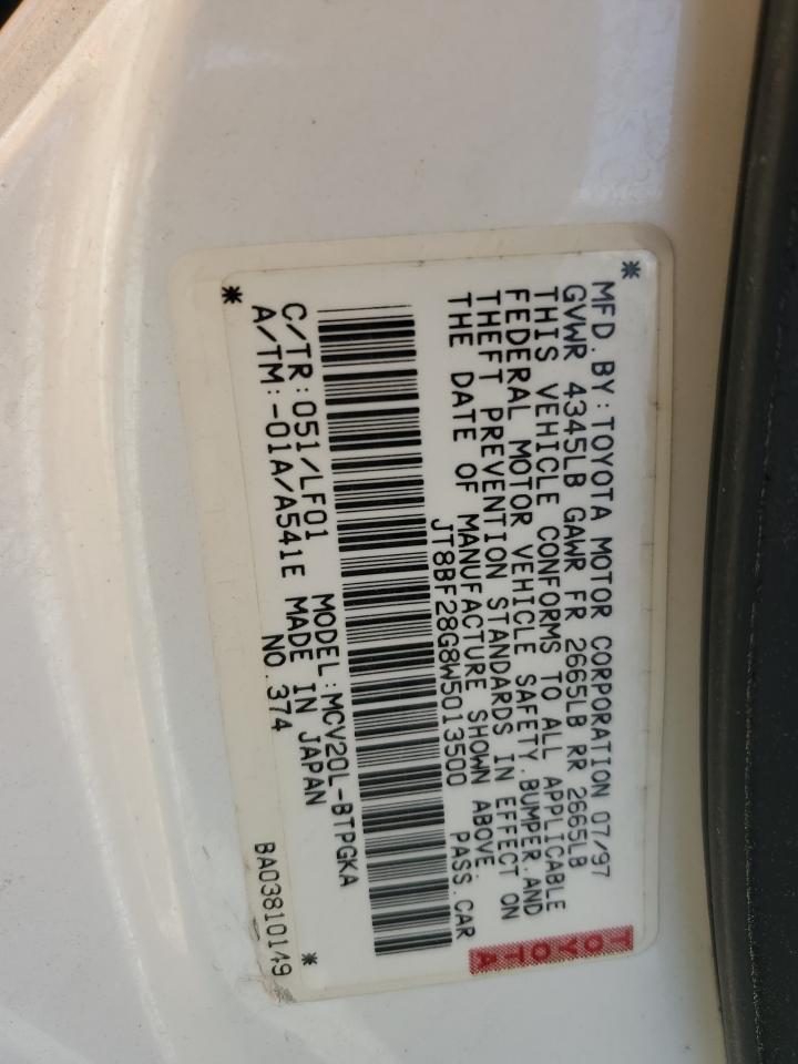 1998 Lexus Es 300 VIN: JT8BF28G8W5013500 Lot: 49541405