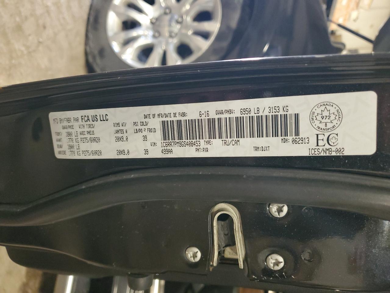 2016 Ram 1500 Longhorn VIN: 1C6RR7PM9GS408453 Lot: 47092805