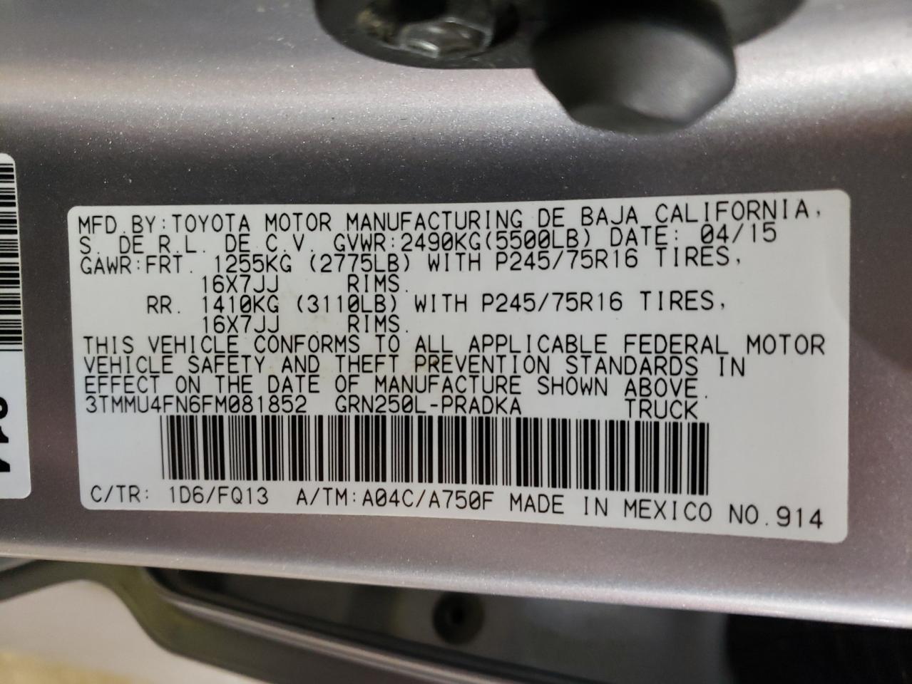 2015 Toyota Tacoma - Image 14