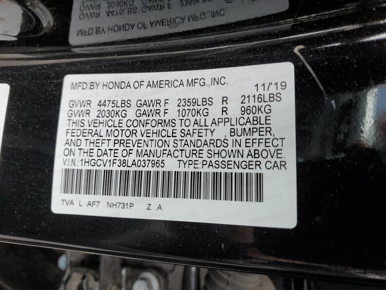 2020 Honda Accord - Image 12
