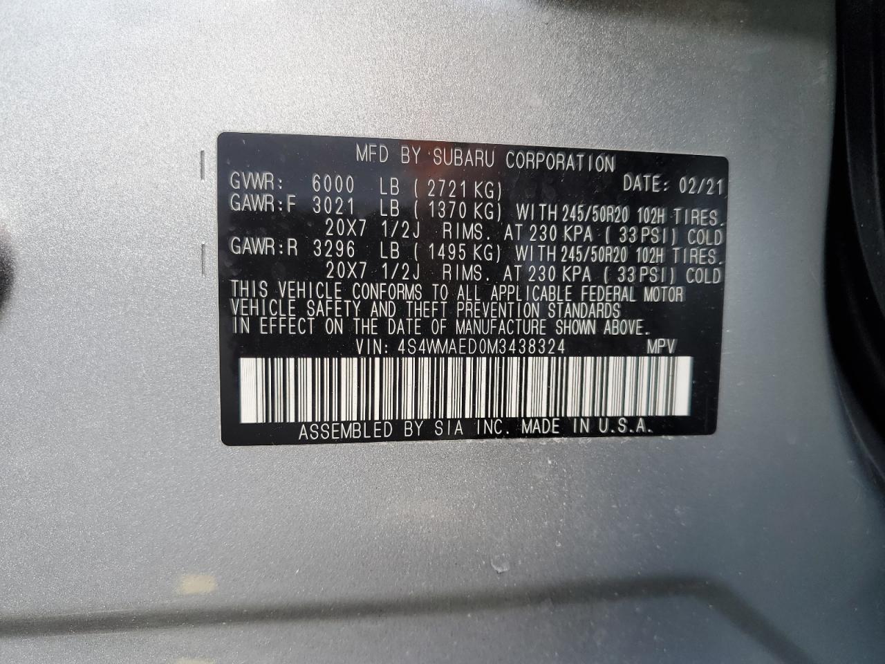 2021 Subaru Ascent - Image 13