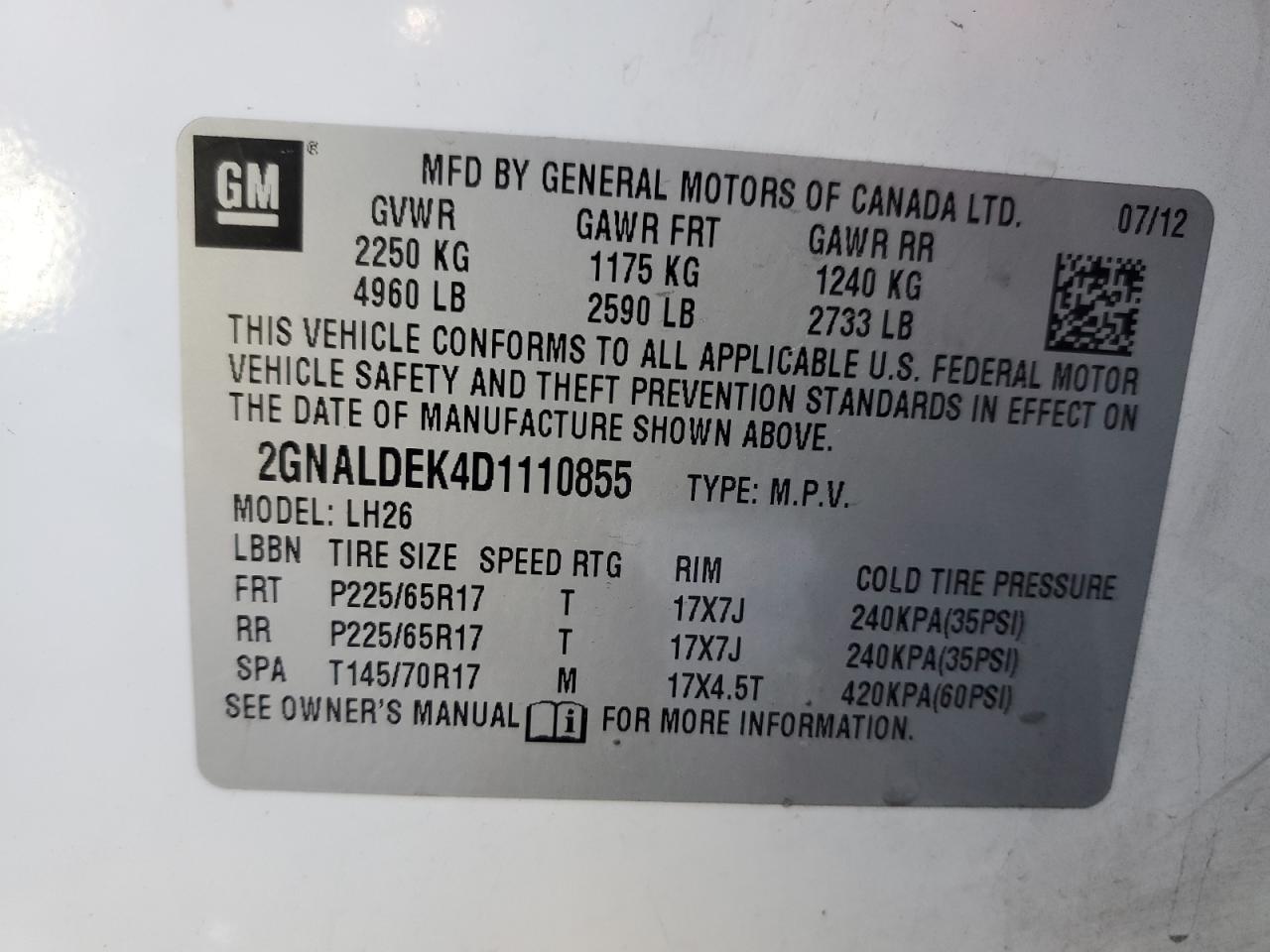 2013 Chevrolet Equinox - Image 15