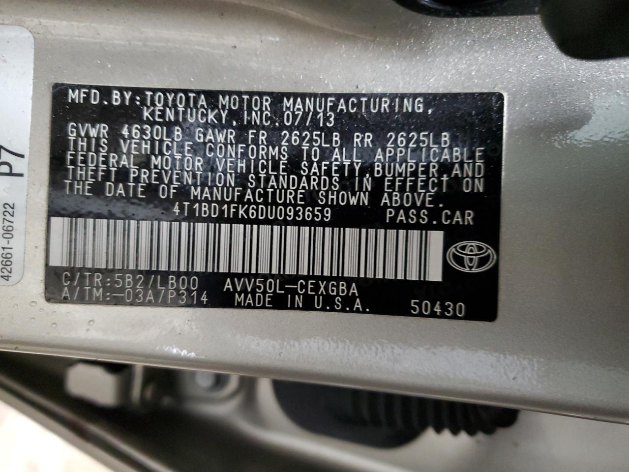 2013 Toyota Camry - Image 12
