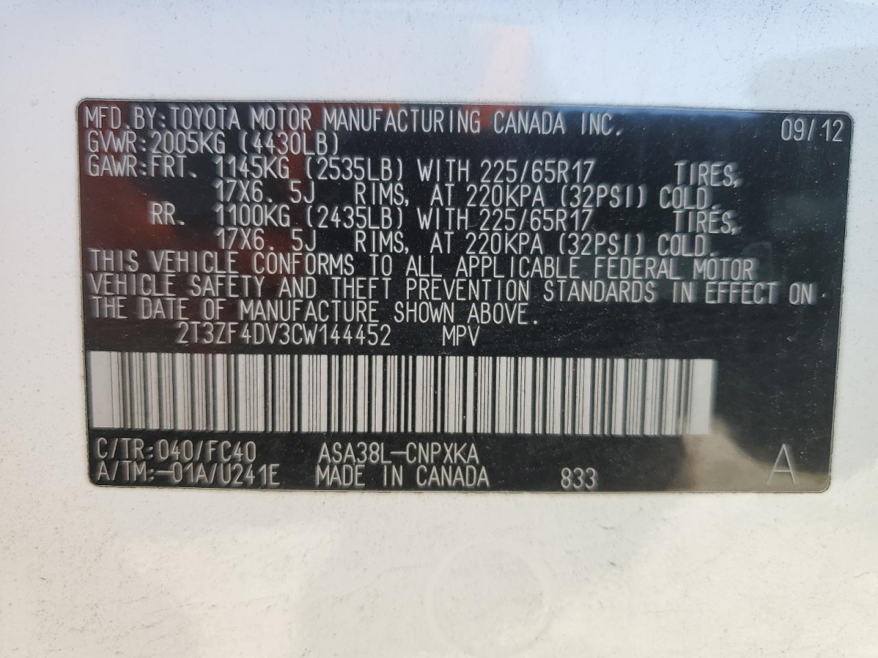 2012 Toyota RAV 4 - Image 13