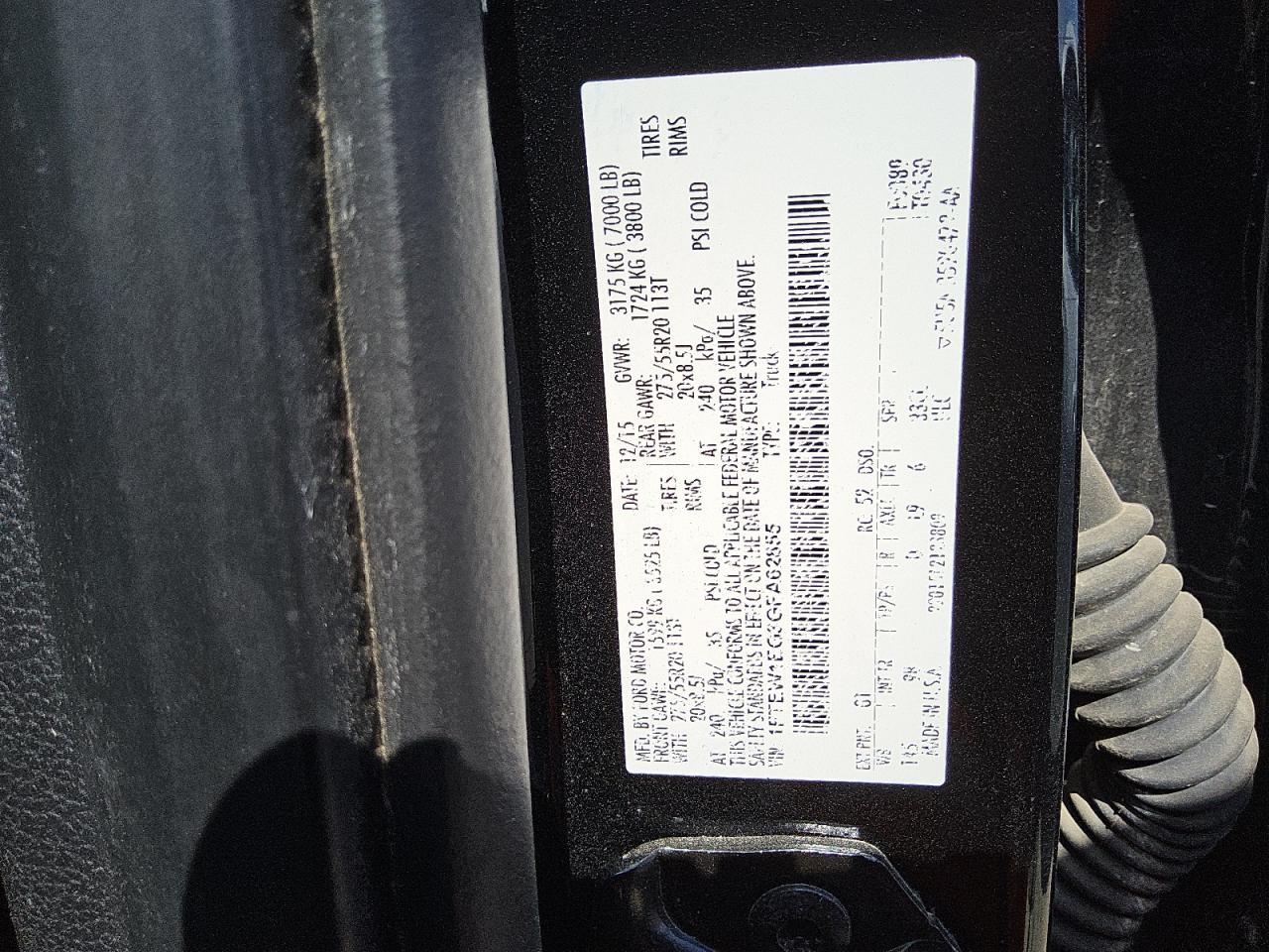 1FTEW1EG3GFA62855 FORD F-150 2016