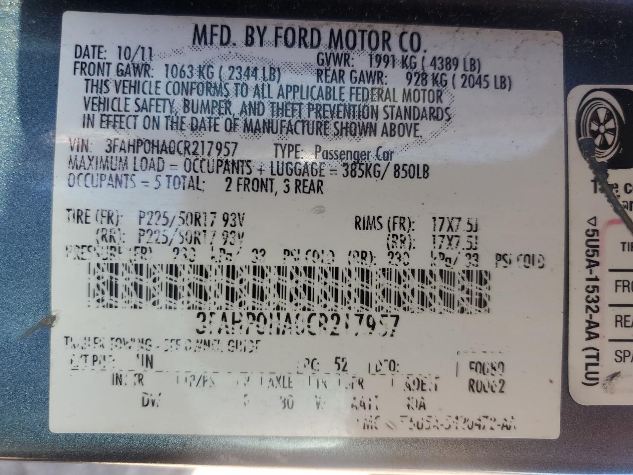 2012 Ford Fusion - Image 12