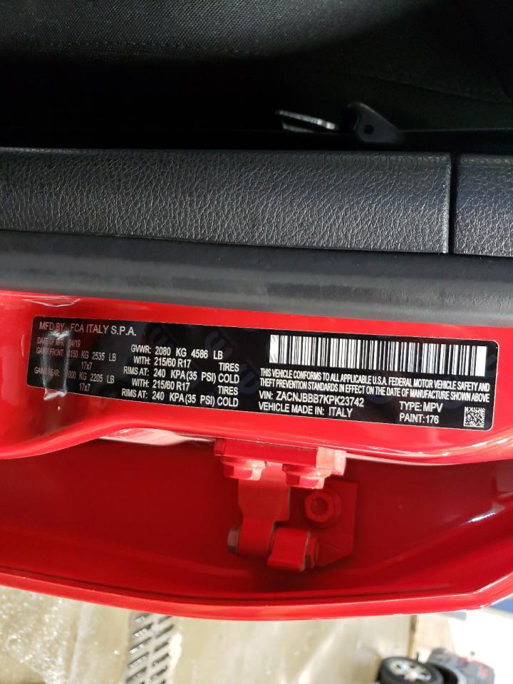 2019 Jeep Renegade Latitude VIN: ZACNJBBB7KPK23742 Lot: 51326725