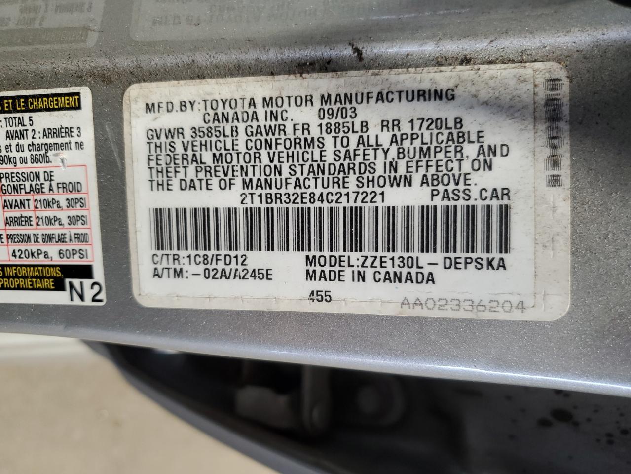 2004 Toyota Corolla - Image 12