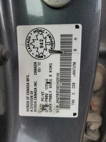 2012 HONDA CIVIC LX  