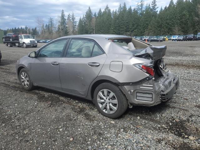  TOYOTA COROLLA 2016 Srebrny