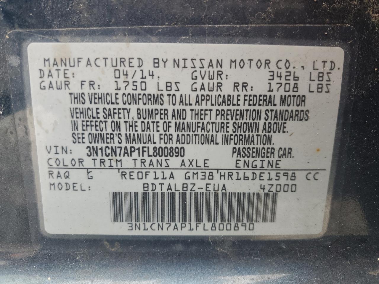 2015 Nissan Versa - Image 12